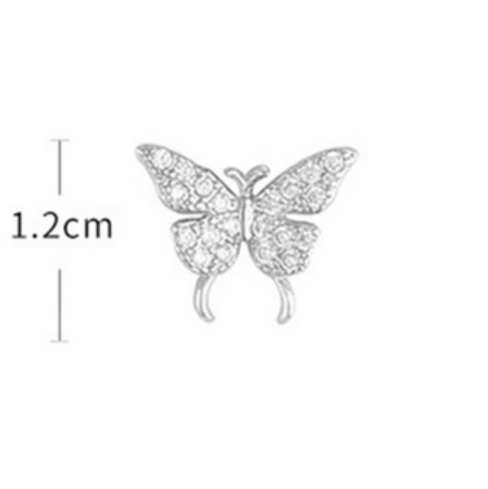 Butterfly earrings. - Picture 2 of 3